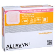 Allevyn Ag Gentle Border 7,5x7,5 Cm Wundverband 10 St