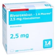 Rivaroxaban-1a Pharma 2,5 Mg Filmtabletten Dose 200 St