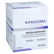 Mullkompressen Prisoma 5x5 cm steril 8fa 30X2 St