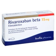 Rivaroxaban Beta 15 Mg Filmtabletten 42 St