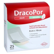 Dracopor Sensitiv 8x10 cm steril m.Silik 25 St