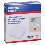 Cutimed Siltec B Schaumverb.15x15 Cm M.haftr. 12 St