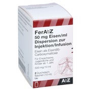 Ferabz 50 Mg Eisen/ml Dispers.z.inj.-/inf.500mg 2X10 ml