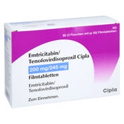 Emtricitabin/tenofovirdisoproxil Cipla 200/245mg 90 St