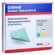 Cutimed Sorbact Hydroactive B Gel-v.7x8,5 Cm Haft. 12 St