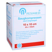 Saugkompressen Steril Fesmed 10x10 Cm 25X1 St