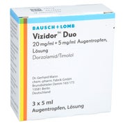 Vizidor Duo 20mg/ml+5mg/ml Augentro.unkonserviert 3X5 ml