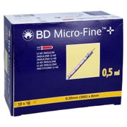 BD Micro-fine+ Insulinspr.0,5 ml U40 8 m 100X0,5 ml