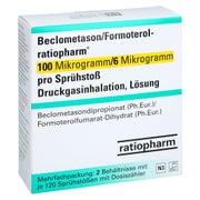 Beclometason/formoterol-ratiopharm 100/6 µg 120hub 2 St