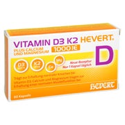 Produktabbildung: Vitamin D3 K2 Hevert + Ca. & Mg 1000 IE 60 St