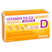Produktabbildung: Vitamin D3 K2 Hevert+calcium U.magnes.2000 Ie Kps. 120 St