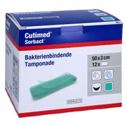 Cutimed Sorbact Tamponaden 2x50 Cm 24 St