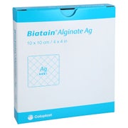 Biatain Alginate Ag Kompressen 10x10 Cm Mit Silber 10 St