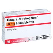Ticagrelor-ratiopharm 90 Mg Filmtabletten 56 St