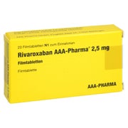 Rivaroxaban Aaa-pharma 2,5 Mg Filmtabletten 20 St