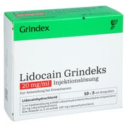 Lidocain Grindeks 20 Mg/ml Injektionslösung Amp. 10X5 ml