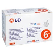 Bd Thin Wall Pen-nadeln 0,25 31 Gx6 Mm 100 St
