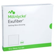 Exufiber 10x10 Cm Gel-faserverband 10 St